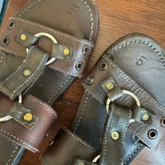 Leather Earth Sandals - Picture 1 of 4